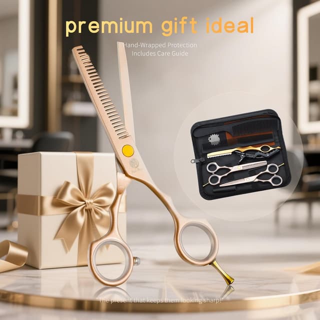 Thumbnail 6 de Tijeras de peluquería profesionales 5,5" oro rosa