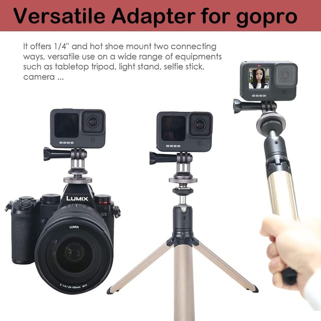 Detalle 2 de NICEYRIG tripod mount adapter (1/4 thread & cold shoe) for action cameras