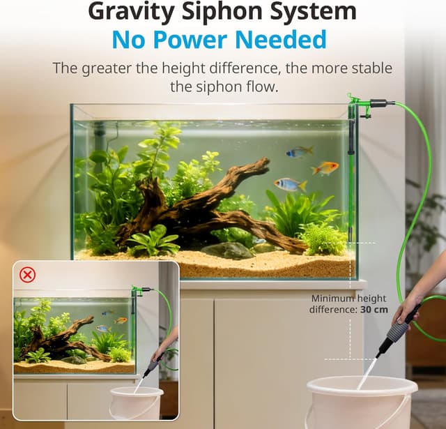 Detalle 2 de Aquarium siphon cleaner 2-in-1 by NICREW