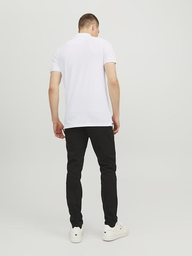 Detalle 2 de Jack & Jones Jjepaulos Polo hombre blanco XXL