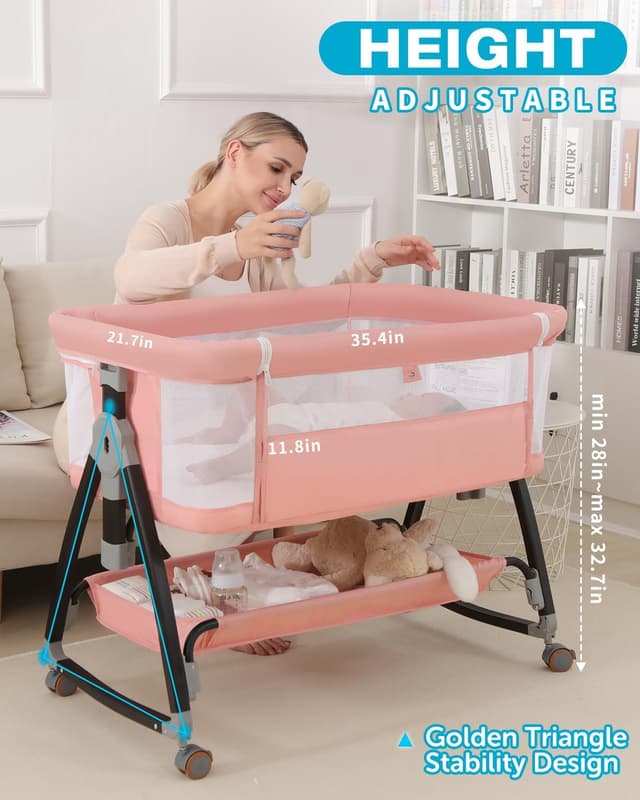 Detalle 2 de Bedside Bassinet 6 height Adjustable 👶