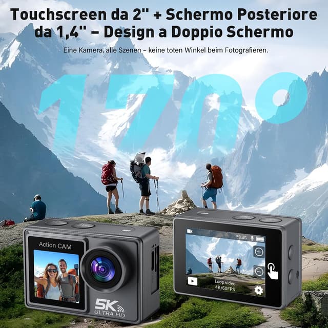 Detalle de Ruycllo Action Cam 5K 50MP per sport