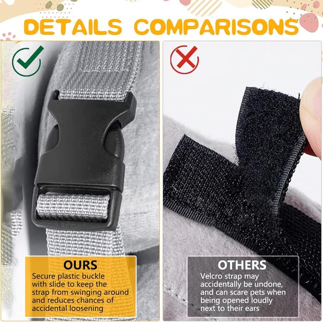 Detalle de Inflatable Recovery Collar for Dogs & Cats (Medium) – Soft donut design to stop licking and biting wounds