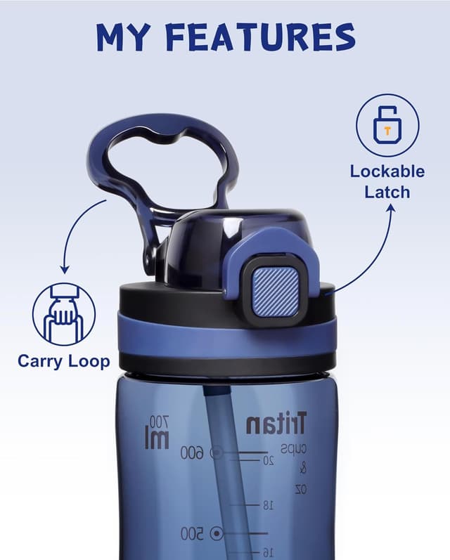 Detalle 2 de Opard leak proof straw bottle 700 ml