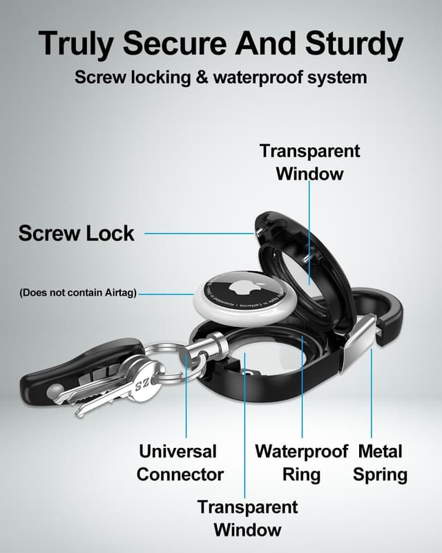 Thumbnail 6 de SCALLOP AirTag Holder Waterproof with Carabiner