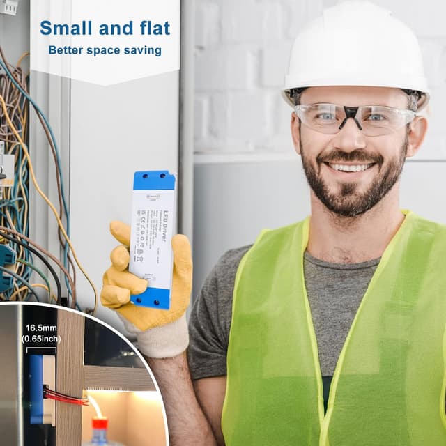 Detalle de VARICART LED Transformer 60W ultra-slim 24V DC driver (24V constant voltage, 240V AC input)