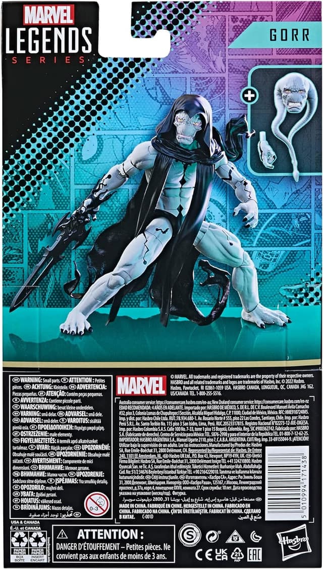 Detalle de Hasbro Marvel Legends Thor Comics: Gorr Action-Figur (15 cm) mit 2 Accessoires – zum Sammeln