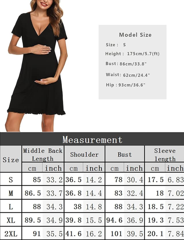 Thumbnail 5 de Bresdk Camisón Lactancia 95% Algodón