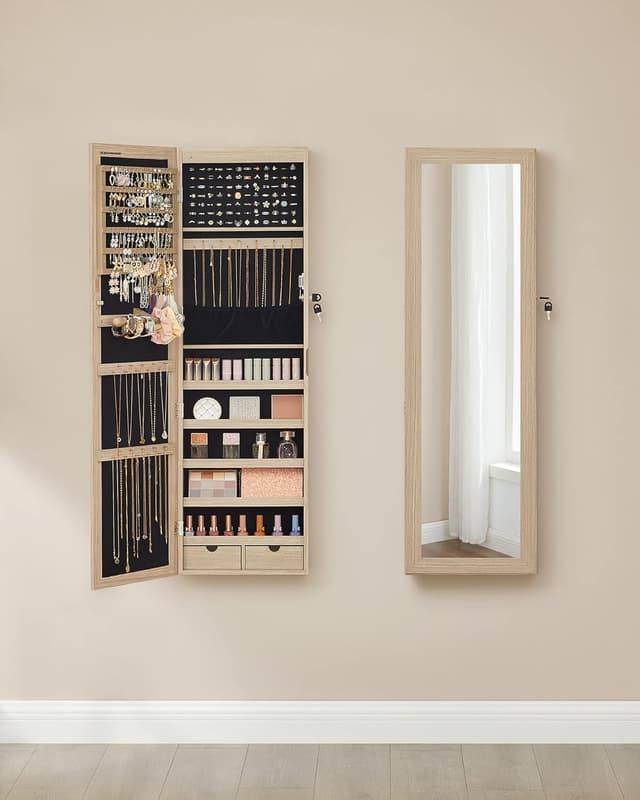 Detalle 2 de SONGMICS armoire à bijoux murale 120 cm