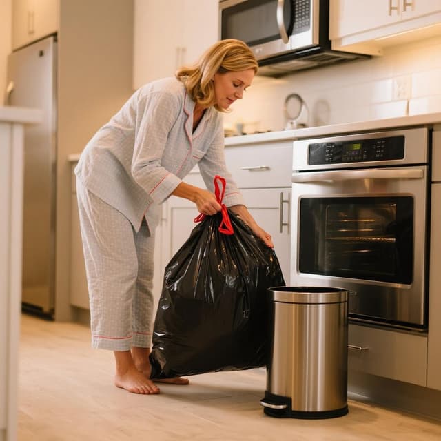 Detalle 2 de 50 l XIYOO Müllbeutel mit Zugband