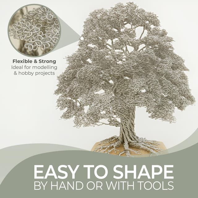 Thumbnail 6 de The Bead Shop 1mm Silver Plated Craft Wire 4m