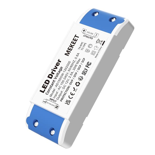 Thumbnail 6 de 15W 12V Constant Low Voltage LED Power Supply Adapter (1.25A) for LED Strip Lights, G4/MR11/MR16 Bulbs & Ring Doorbell