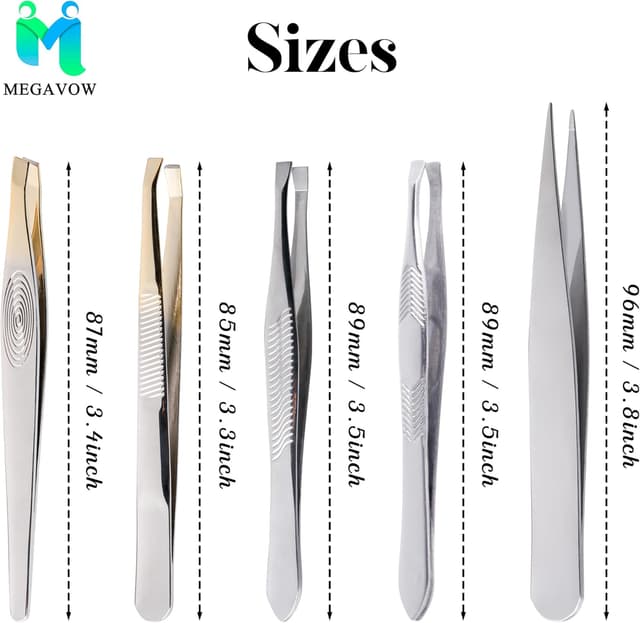 Detalle 2 de Facial hair tweezers set 5 pcs