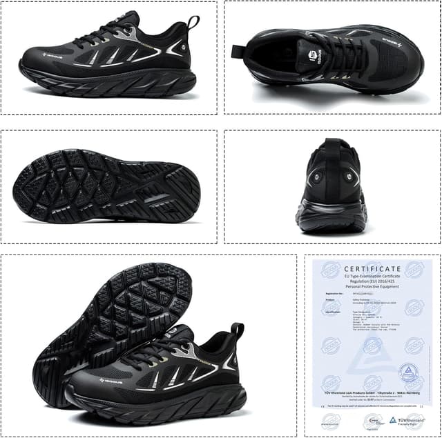 Thumbnail 6 de Scarpe antinfortunistiche in acciaio, leggere e traspiranti (punta in acciaio, intersuola in Kevlar) – per lavoro e sicurezza