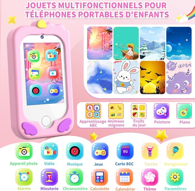 Detalle 2 de Tosaju Enfants Téléphone 2,8" écran tactile