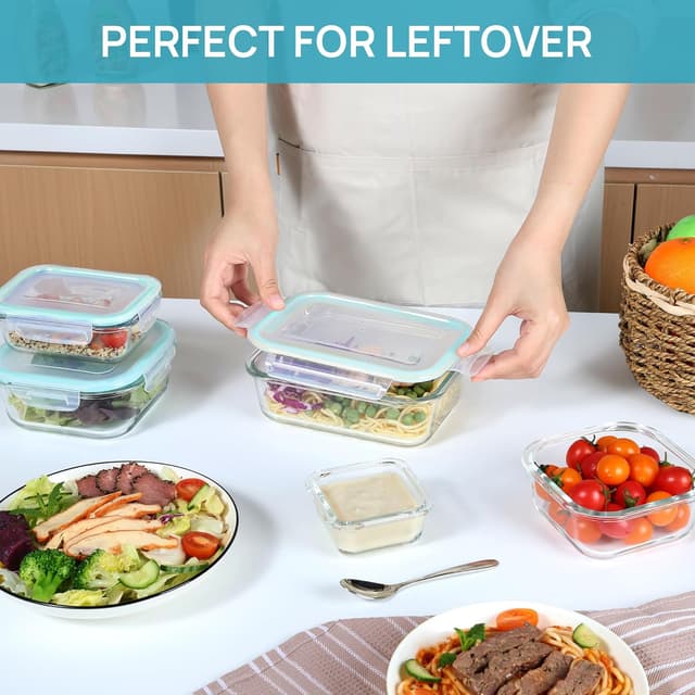 Thumbnail 6 de Vtopmart 8-Pack Glass Food Storage Containers
