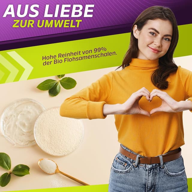 Detalle de Vita2You Bio Flohsamenschalen gemahlen (99% Reinheit) – 1 kg, ideal zum Backen