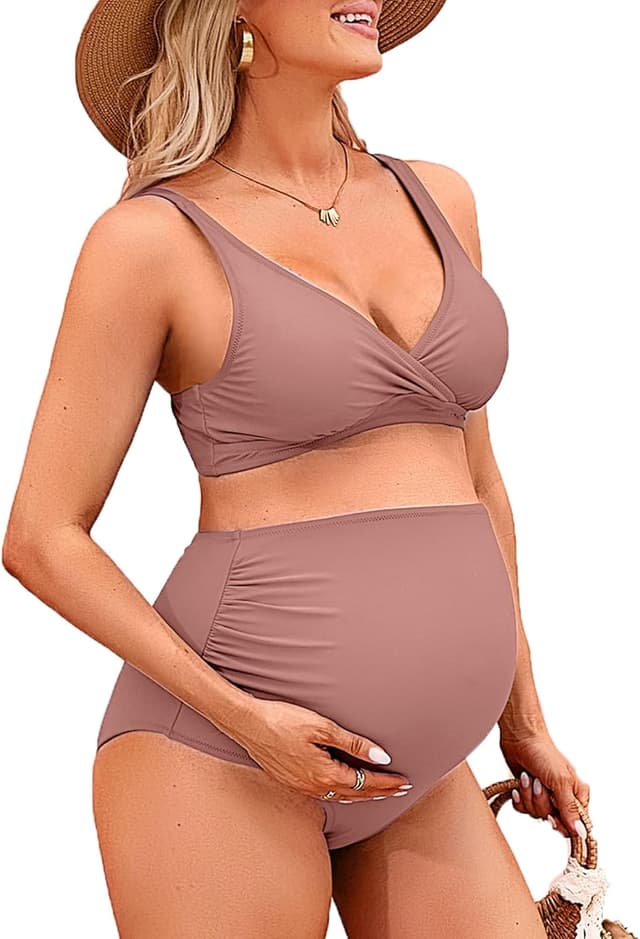 Detalle de Charmo High Waisted Maternity Swimsuit 2‑Piece