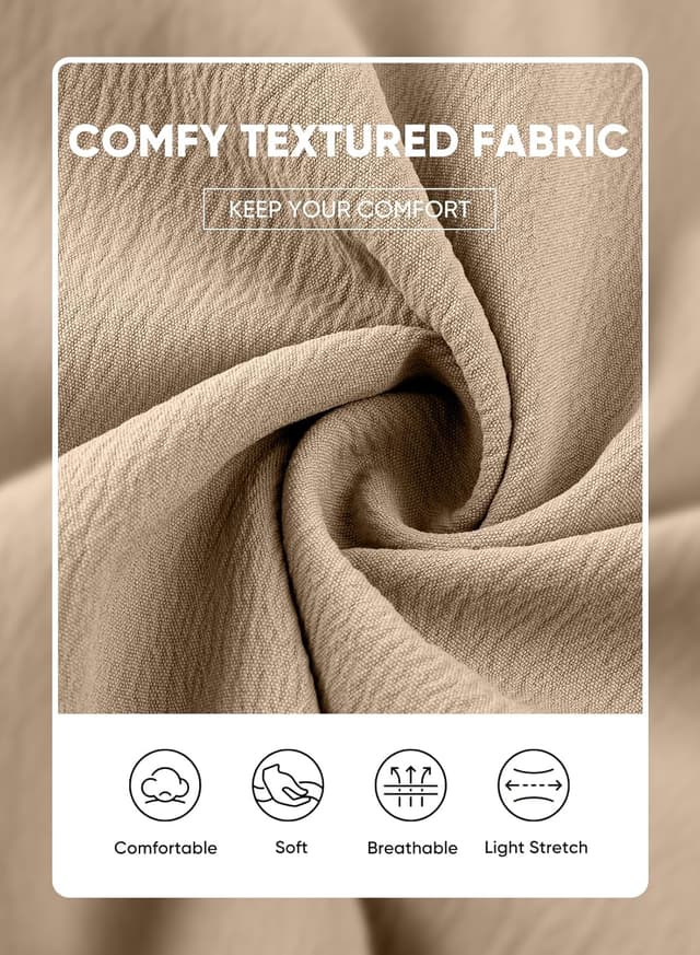 Detalle 2 de JMIERR Men Texture 2-Piece Outfit Short Sleeve Beach Button-Down Shirt & Pant Set