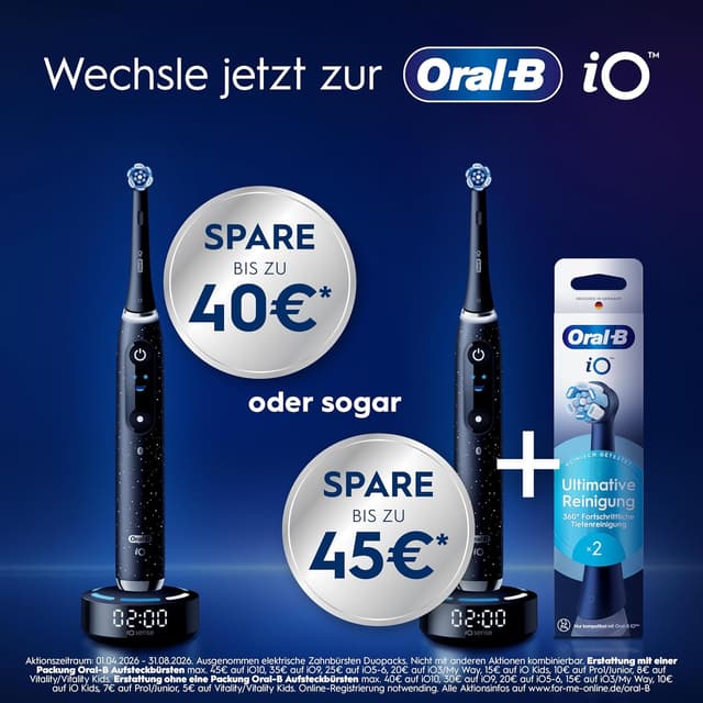 Detalle 2 de Oral-B iO Aufsteckbürsten 8er Pack schwarz