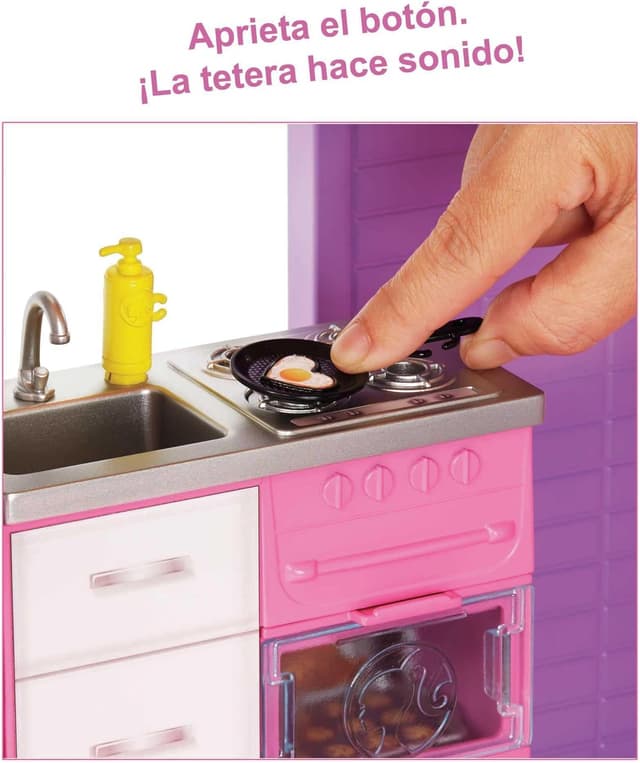Detalle de Barbie Dreamhouse Casa de Muñecas 🏠 3 Pisos, Luz y Sonido