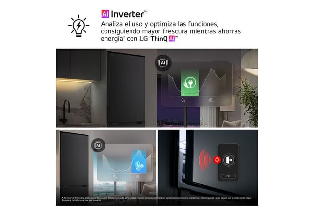 Detalle 2 de LG GBBSJ2CCPY Frigorífico Combi 375 l, 2,03 m