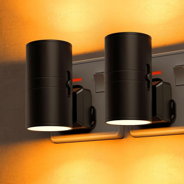 Detalle de LOHAS-LED Amber Night Light (2 Pack) – Dimmable, Light Sensor, Warm 2000K Amber Glow