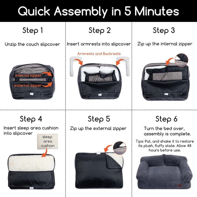 Thumbnail 4 de Hollypet Fluffy Plush Pet Sofa L for Dogs