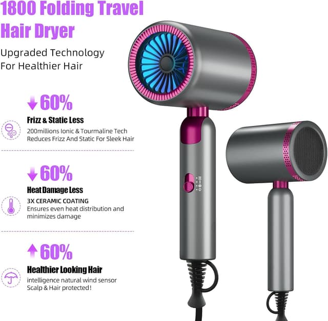 Detalle de 1800W Foldable Ionic Hair Dryer