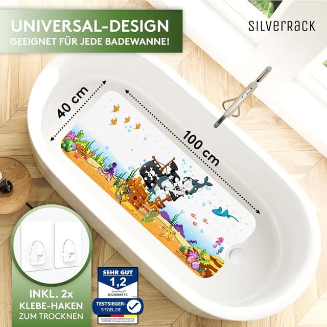Detalle 2 de SilverRack - Alfombrilla antideslizante pirata para bañera 🏴☠