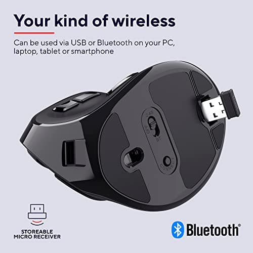 Detalle 2 de Trust Voxx Ratón Vertical Inalámbrico 9 botones, 2400 PPP