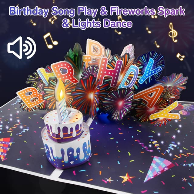 Thumbnail 2 de WUJUN 3D Musical Birthday Card