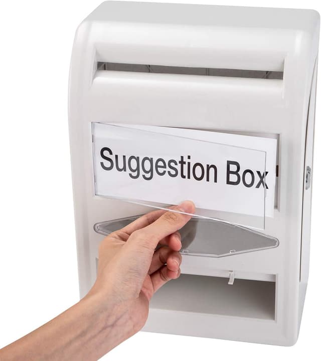 Detalle 2 de Amazon Basics ABS Ballot Box with Lock and Key