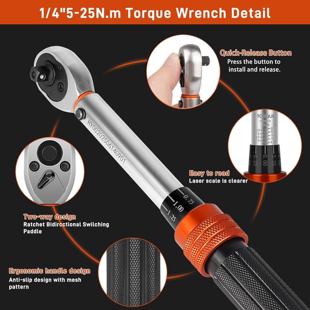 Thumbnail 4 de Rainllon Llave dinamométrica bicicleta 5-25 N·m