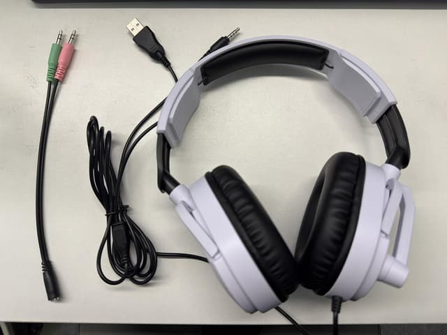 Detalle de Cuffie Gaming Cablate Stereo Bass Deep con microfono Flip-to-Mute e LED RGB, jack 3.5 mm + USB