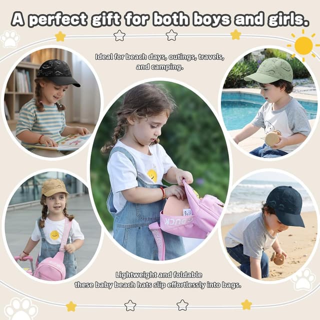 Detalle 1 de TOMEEK Sonnenhut Kinder Baseball Cap 46-48 cm