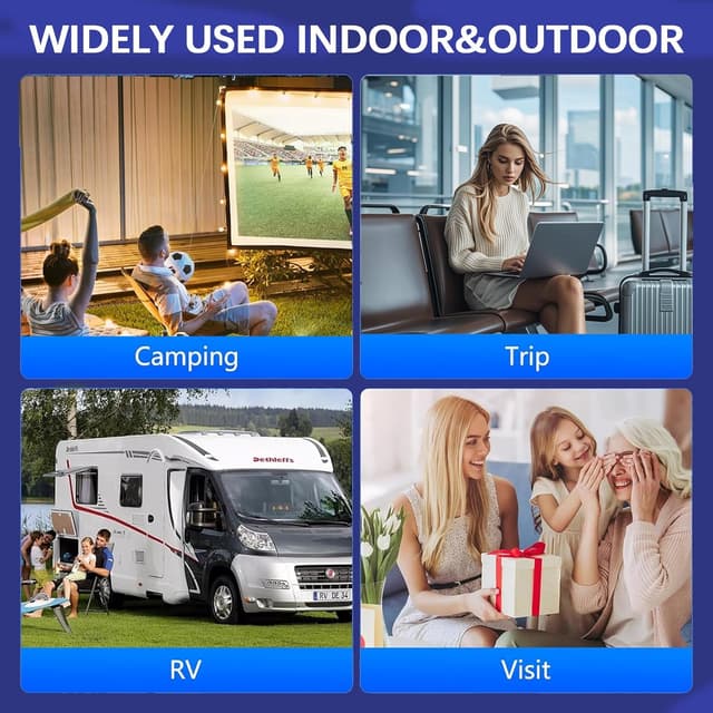 Detalle 1 de Indoor TV Aerial with Built-In 4G Filter Signal Booster & Magnetic Base (Freeview, Plug-in USB Power)