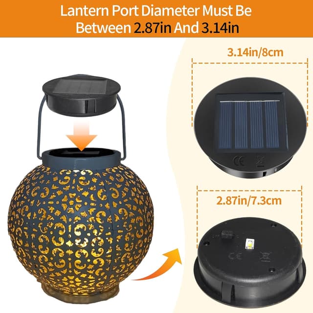 Detalle 2 de CNMTCCO Lantern Replacement Tops 8cm