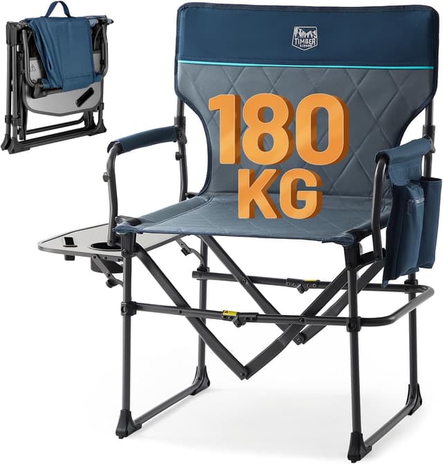 Detalle de TIMBER RIDGE Folding Camping Chair 180kg