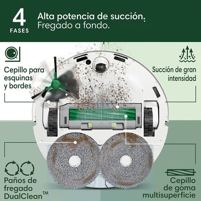 Detalle de iRobot Roomba® Plus 405 Combo Aspirador y Friegasuelos 🧹