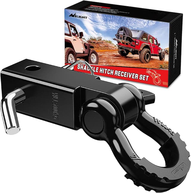 Detalle de Nilight 2-Inch Shackle Hitch Receiver Recovery Towing Kit (45,000 LBs breaking strength)