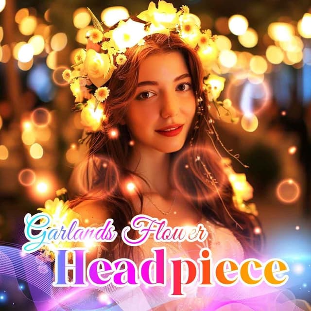 Thumbnail 4 de Fashband LED Crown Headband pink light-up flower wreath 🎀