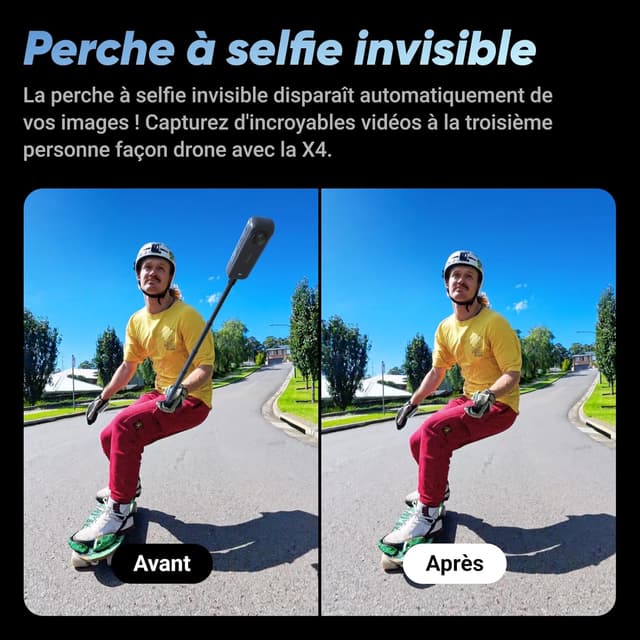 Detalle de Insta360 X4 8K étanche, stabilisation 360°