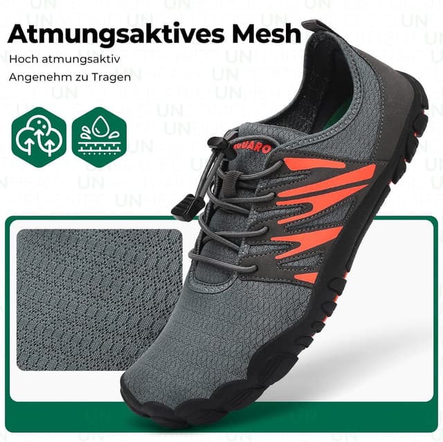 Detalle 2 de SAGUARO Herren Barfußschuhe – leichte, atmungsaktive Badeschuhe mit breiter Zehenbox (Gr. 39–48)