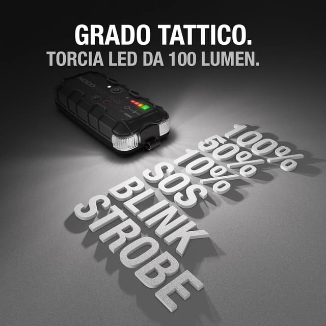 Detalle de NOCO Boost GB40 avviatore di emergenza UltraSafe 1000A (12V) con power bank e torcia LED