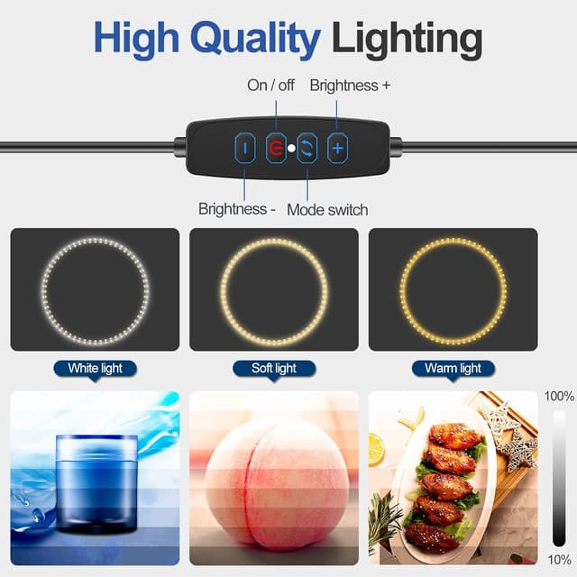 Detalle 2 de EMART Fotostudio Lichtbox (30×30×30 cm) mit 120 LED und 6 PVC-Hintergründen für Produktfotos