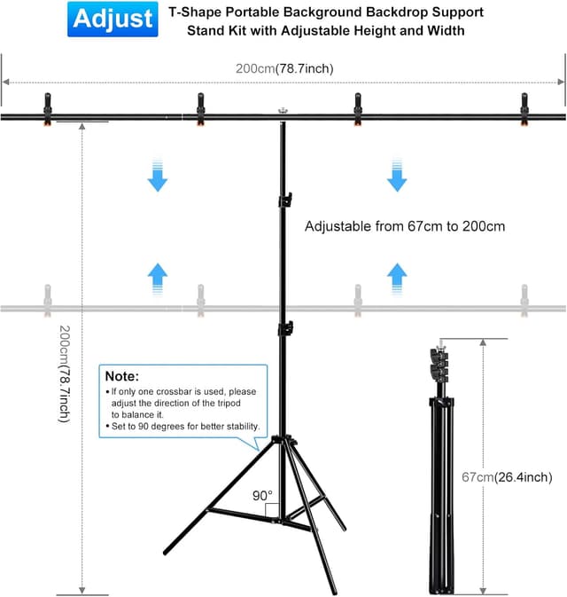 Detalle de PULUZ Greenscreen Backdrop with Stand 2x2m