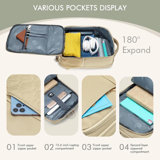 Detalle 2 de Sac à dos cabine BAGZY 40x30x20 cm (25 L) avec compartiment ordinateur 15,6 pouces – Oxford noir