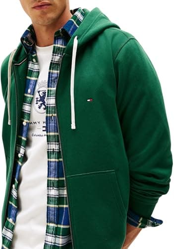 Detalle de Tommy Hilfiger Essential Fleece Zip Through M, verde