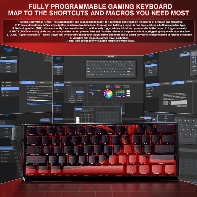 Detalle 2 de AULA WIN60HE MAX Gaming Tastatur mit 8000 Hz